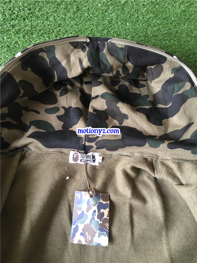 A Bathing Ape Shark Hoodies Green Camo